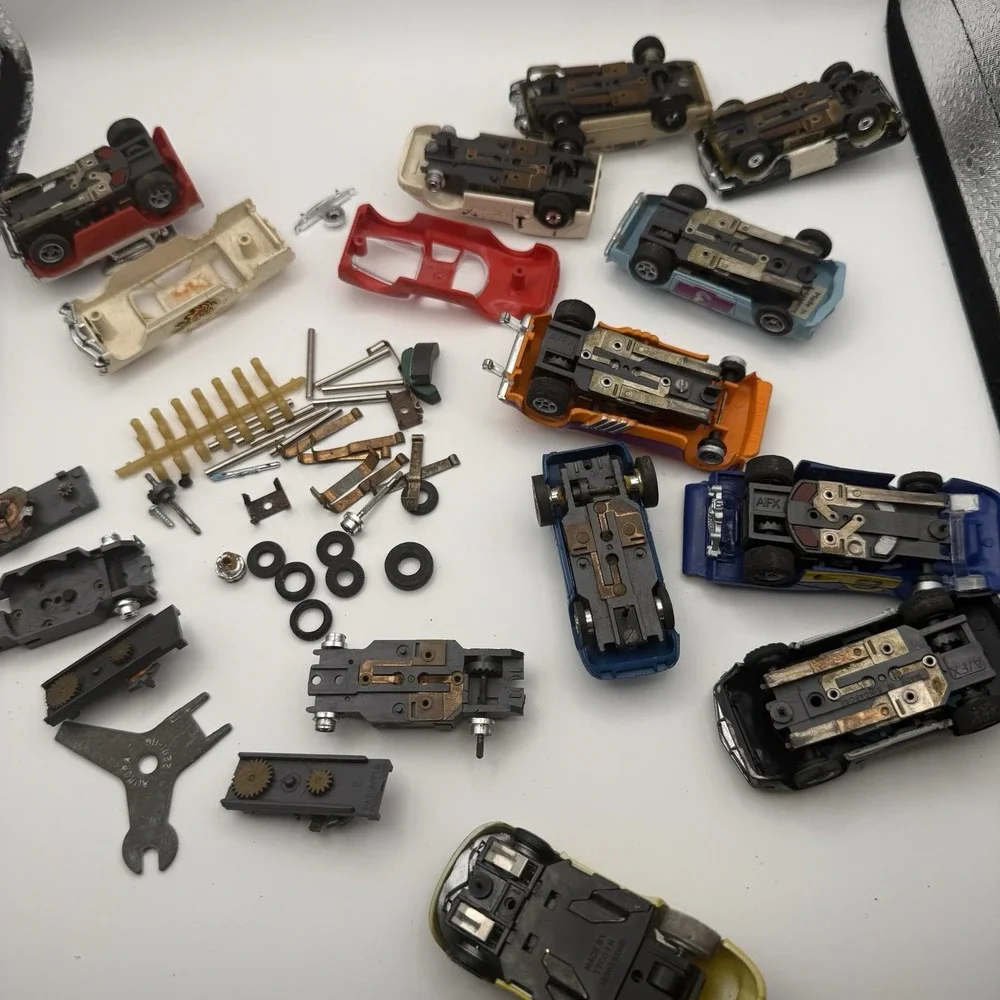10pc+  Lot Vintage Aurora Slot Cars T-Jet Thunderjet 500 Corvette Porsche Bronco